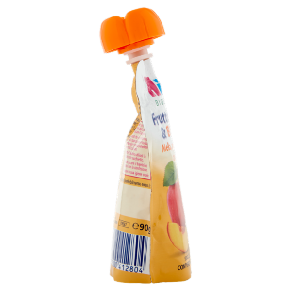 HiPP Biologico Frutta Frullata & Biscotto Mela, pesca e banana con frollino 90 g