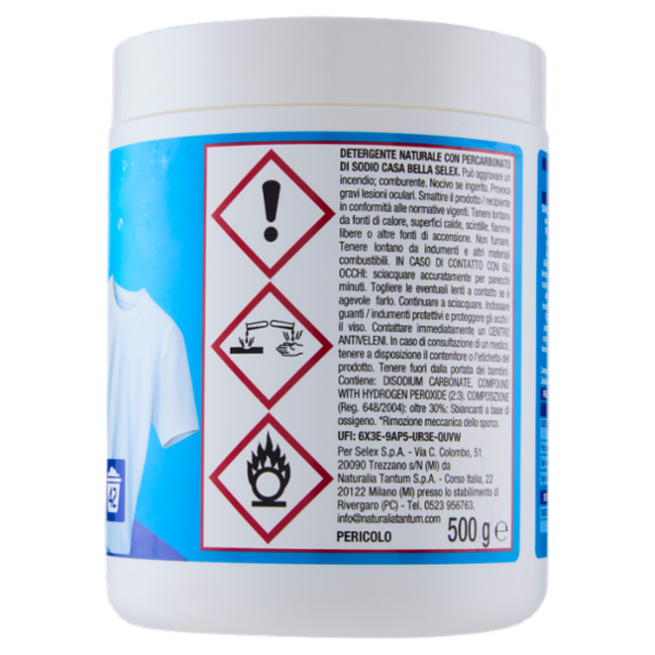Selex Casa Bella Additivo a Mano e in Lavatrice Percarbonato di Sodio 500 g