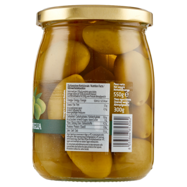 Mastrototaro food Olive Verdi di Puglia 550 g