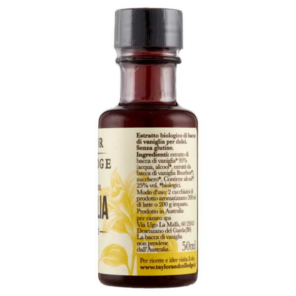 Taylor & Colledge Estratto di Vaniglia Biologico 50 ml