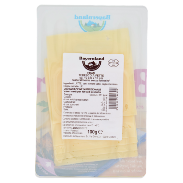Bayernland edam tedesco Formaggio a Fette 100 g
