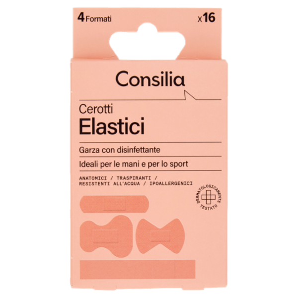 Consilia Cerotti Elastici 4 Formati 16 pezzi