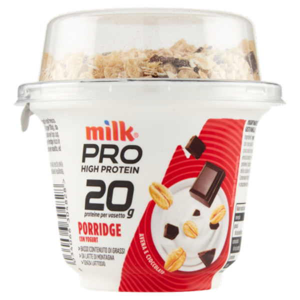 Milk Pro High Protein 20g Porridge con Yogurt Avena e Cioccolato Fondente 200 g