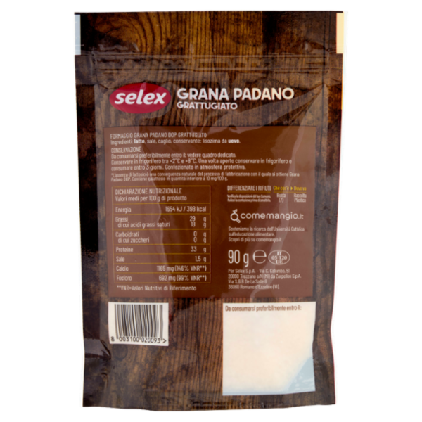 Selex Grana Padano Grattugiato 16 mesi 90 g