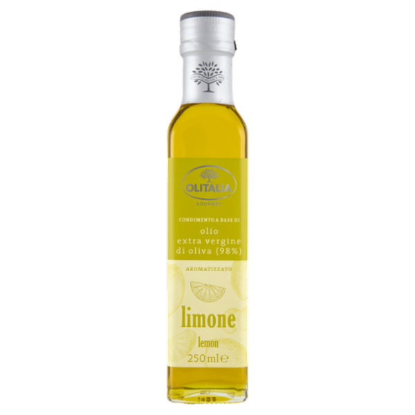 Olitalia Gourmet Condimento a Base di olio extra vergine di oliva (98%) limone 250 ml