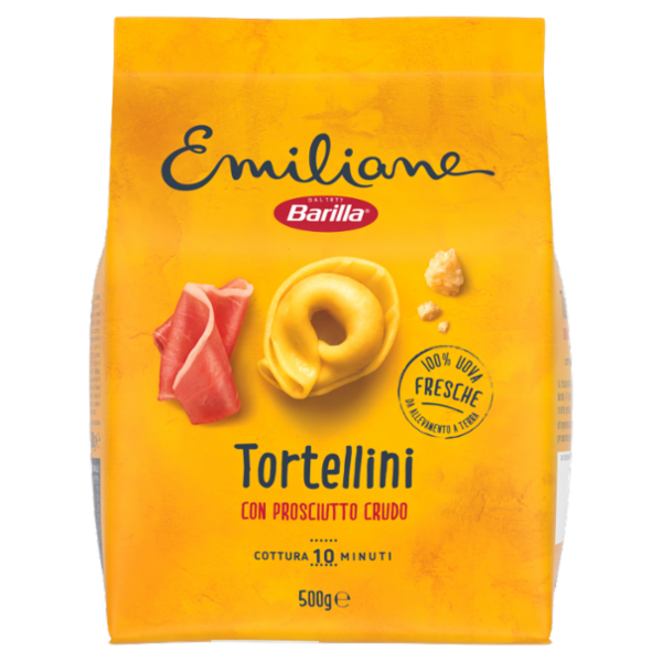 Barilla Emiliane Tortellini con Prosciutto Crudo Pasta all'Uovo Ripiena 500g