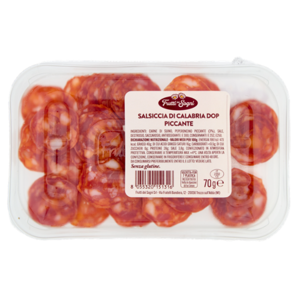 Frutti dei Sogni Tradizioni di Calabria in Tavola la Salsiccia di Calabria DOP 70 g