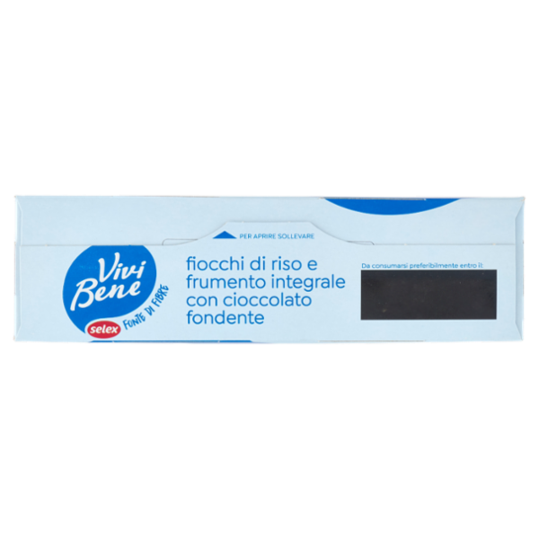 Selex Vivi Bene Fiocchi di Riso e Frumento Integrale con Riccioli di Cioccolato Fondente 300 g