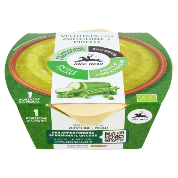 alce nero Vellutata con Zucchine e Piselli 350 g