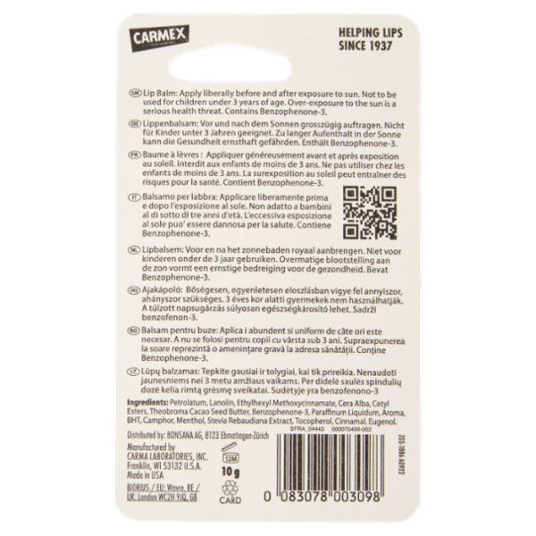 Carmex Cherry SPF 15 10 g