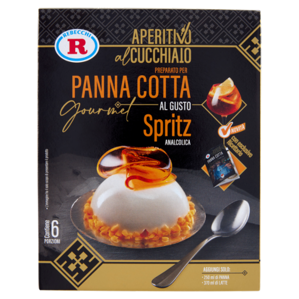 Rebecchi Pasticceria Creativa Preparato per Panna Cotta Gourmet al Gusto Spritz 89,5 g
