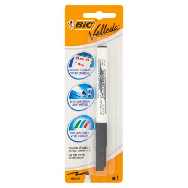 Bic Velleda Marcatore per lavagna bianca Medium Nero 1 pezzo