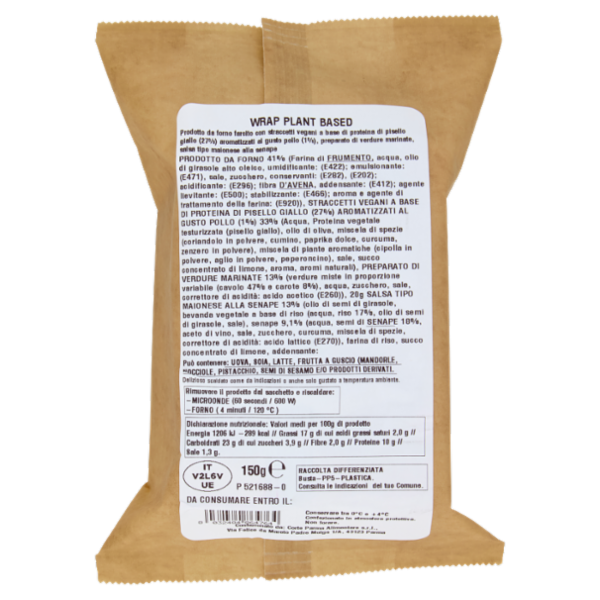 Amoretti Wrap Plant Based Straccetti veggy al gusto pollo e verdure croccanti 150 g