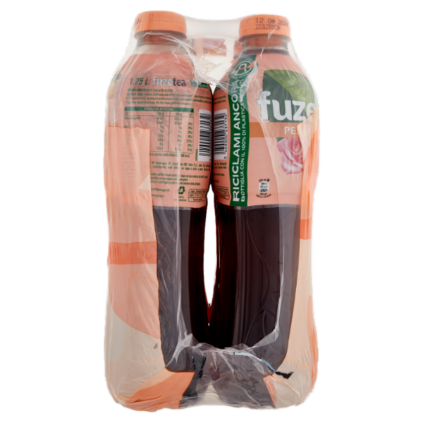 FUZE TEA, Tè Nero Pesca con una nota di Rosa PET 6 x 1,25L