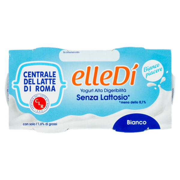 Centrale del Latte di Roma elleDì Yogurt Alta Digeribilità Senza Lattosio* Bianco 2 x 125 g