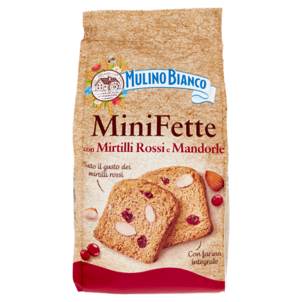Mulino Bianco Mini Fette Biscottate con Mirtilli Rossi e Mandorle 90g