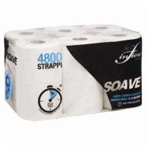 Carta Igienica 2 Veli 4800 Strappi Soave Infiore X 12 Rotoli