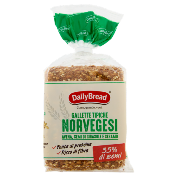 DailyBread Gallette Tipiche Norvegesi Avena, Semi di Girasole e Sesamo 190 g