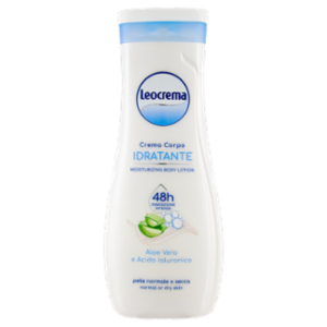 Leocrema Crema Corpo Idratante Aloe Vera e Acido Ialuronico 400 Ml