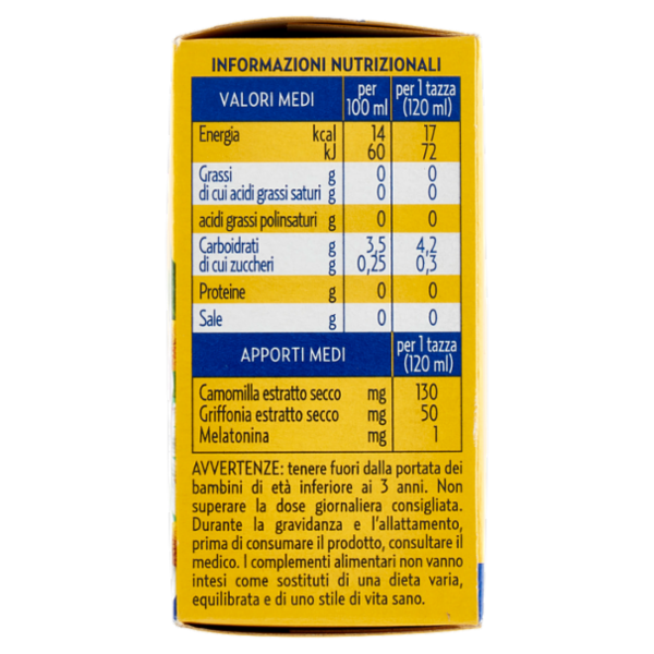 Bonomelli Estratto di Camomilla Solubile Sonno + Umore Melatonina e Griffonia bustine 16 x 4,5 g