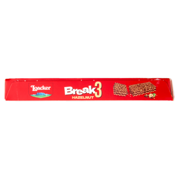 Loacker Break3 Barrette di Wafer con Crema alle Nocciole 100% Italiane 19gx4