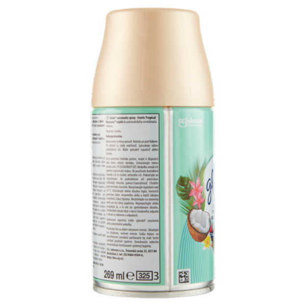Glade Automatic Spray Ricarica, Profumatore per Ambienti, Fragranza Exotic Tropical Blossoms 269ml