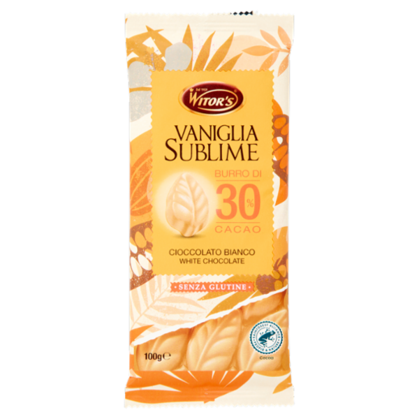 Witor's Vaniglia Sublime 30% Burro di Cacao Cioccolato Bianco 100 g