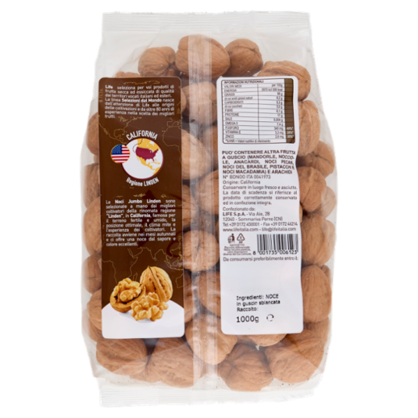 life Selezioni dal Mondo Noci Jumbo Linden Sunny California 1000 g