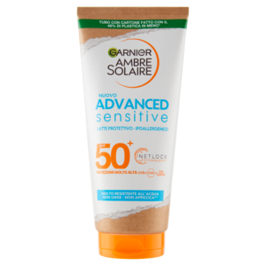Garnier Ambre Solaire Latte Solare Protettivo Sensitive Advanced SPF50+ 200 Ml