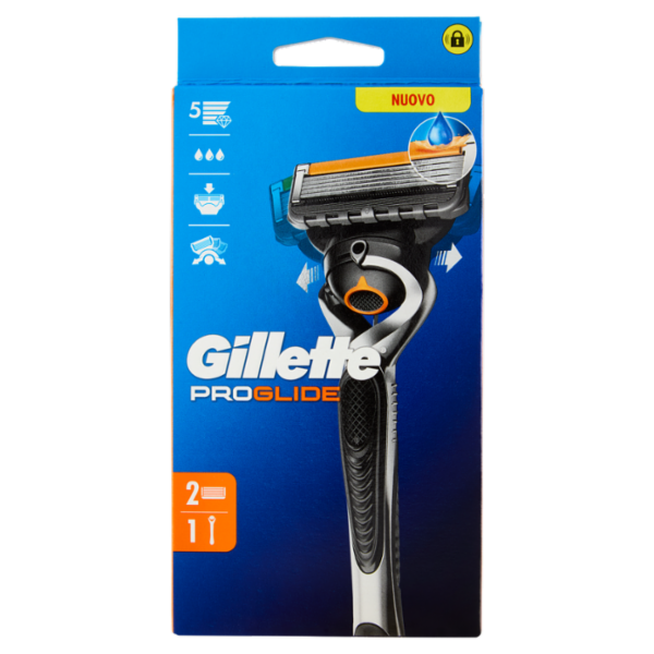 Gillette Proglide Rasoio da Uomo a 5 Lame, 1 Manico + 2 Lamette