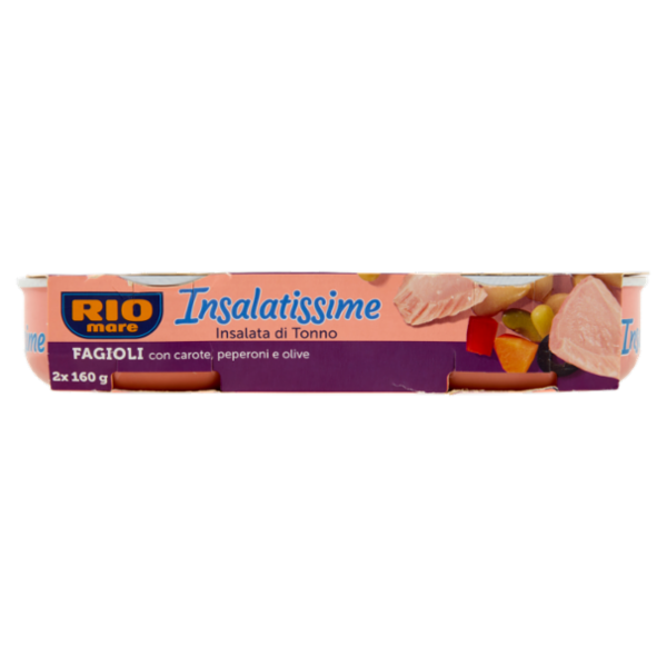 Rio mare Insalatissime Insalata di Tonno Fagioli con carote, peperoni e olive 2 x 160 g