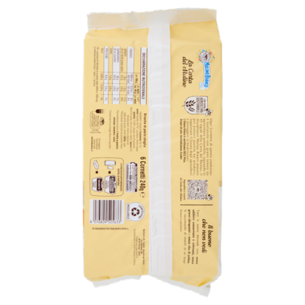 Mulino Bianco Cornetti Classici Merenda senza Additivi Conservanti 6 pezzi 240g