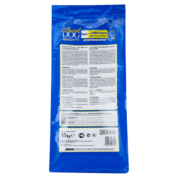 Special Dog Complete menu Premium Quality Regular con Pollo Fresco 15 kg