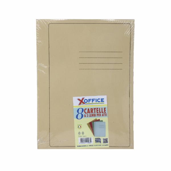 CARTELLA PORTADOCUMENTI A 3 LEMBI PER ATTI CONFEZIONE DA 8 PEZZI