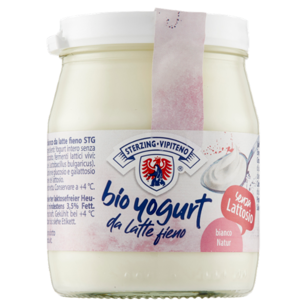 Sterzing Vipiteno bio yogurt da latte fieno bianco senza Lattosio 150 g
