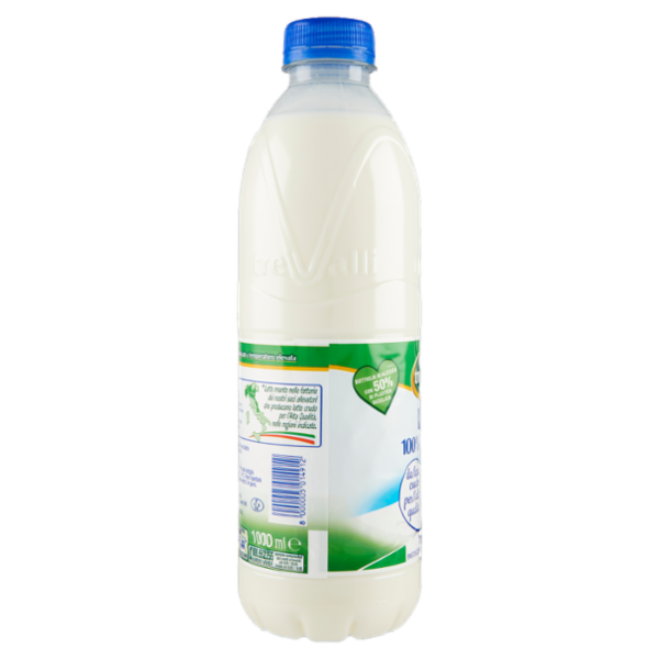 treValli Latte Intero Pastorizzato a Temperatura Elevata 1000 ml