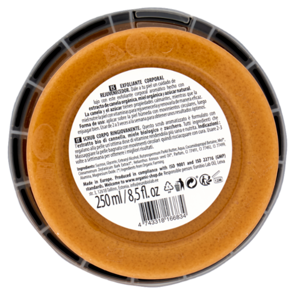 organic shop Scrub Corpo Ringiovanente Canela & Miel 250 ml