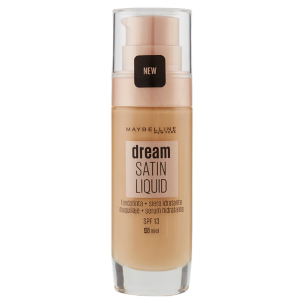 Maybelline New York Fondotinta Dream Satin Liquido 45 Miel