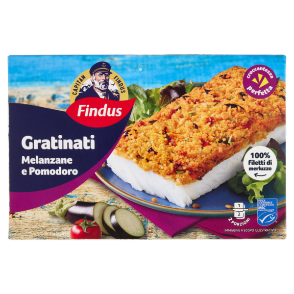 Capitan Findus I Gratinati Merluzzo con Melanzane e Pomodoro 380 g
