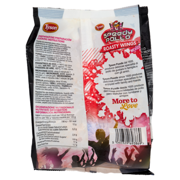 Speedy Pollo Roasty Wings Mexico Cotte e Surgelate 300 g