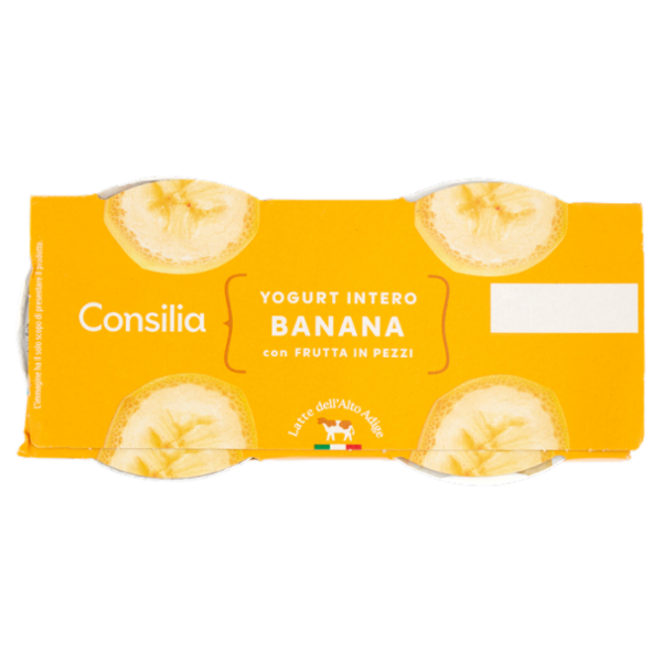 Consilia Yogurt Intero Banana con Frutta in Pezzi 2x125 g
