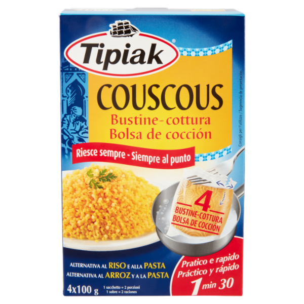 Tipiak Couscous Bustine-cottura 4 x 100 g