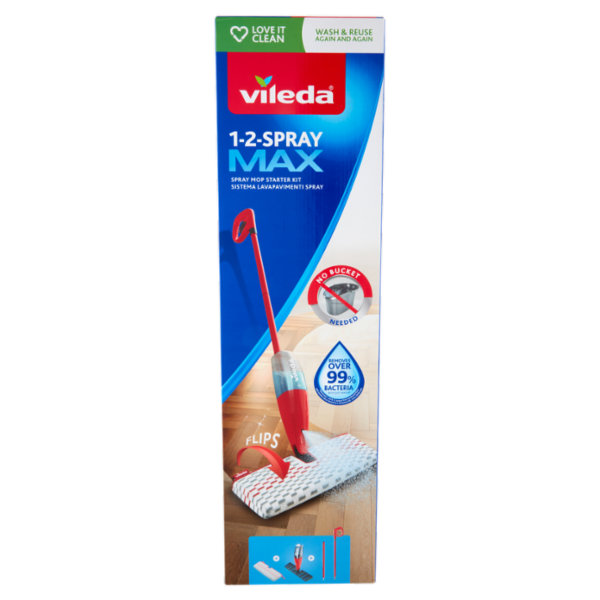 Vileda 1-2-Spray Max Sistema Lavapavimenti Spray
