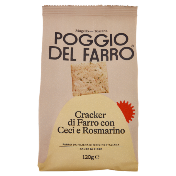 Poggio del Farro Cracker di Farro con Ceci e Rosmarino 120 g