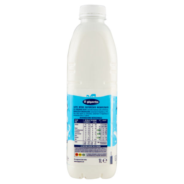 IL GIGANTE Latte Pastorizzato Microfiltrato Intero 1 L