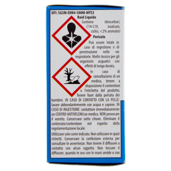 Raid Liquido Elettrico Ricarica 60 Notti, Inodore 36 ml