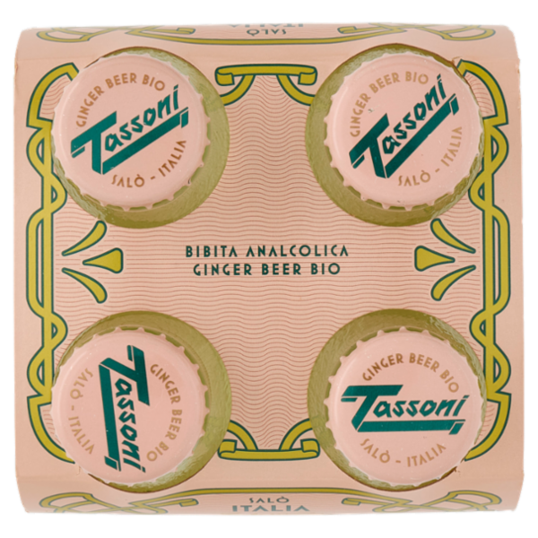 Tassoni Ginger Beer la Biologica 4 x 180 ml