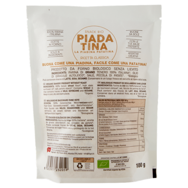 Figulì Piadatina Ricetta Classica 100 g