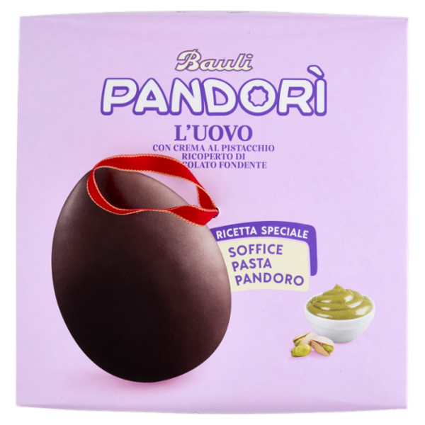 Bauli Pandorì l'Uovo con Crema al Pistacchio Ricoperto di Cioccolato Fondente 620 g
