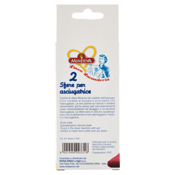 Minerva Linea Lavanderia 2 Sfere per asciugatrice